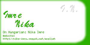 imre nika business card